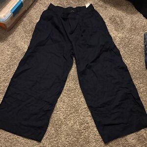 Women's Navy Wide-Leg Pants